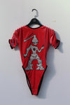 Windowsen "Alien" velvet conjoined short -sleeved PS23OP001 rose red